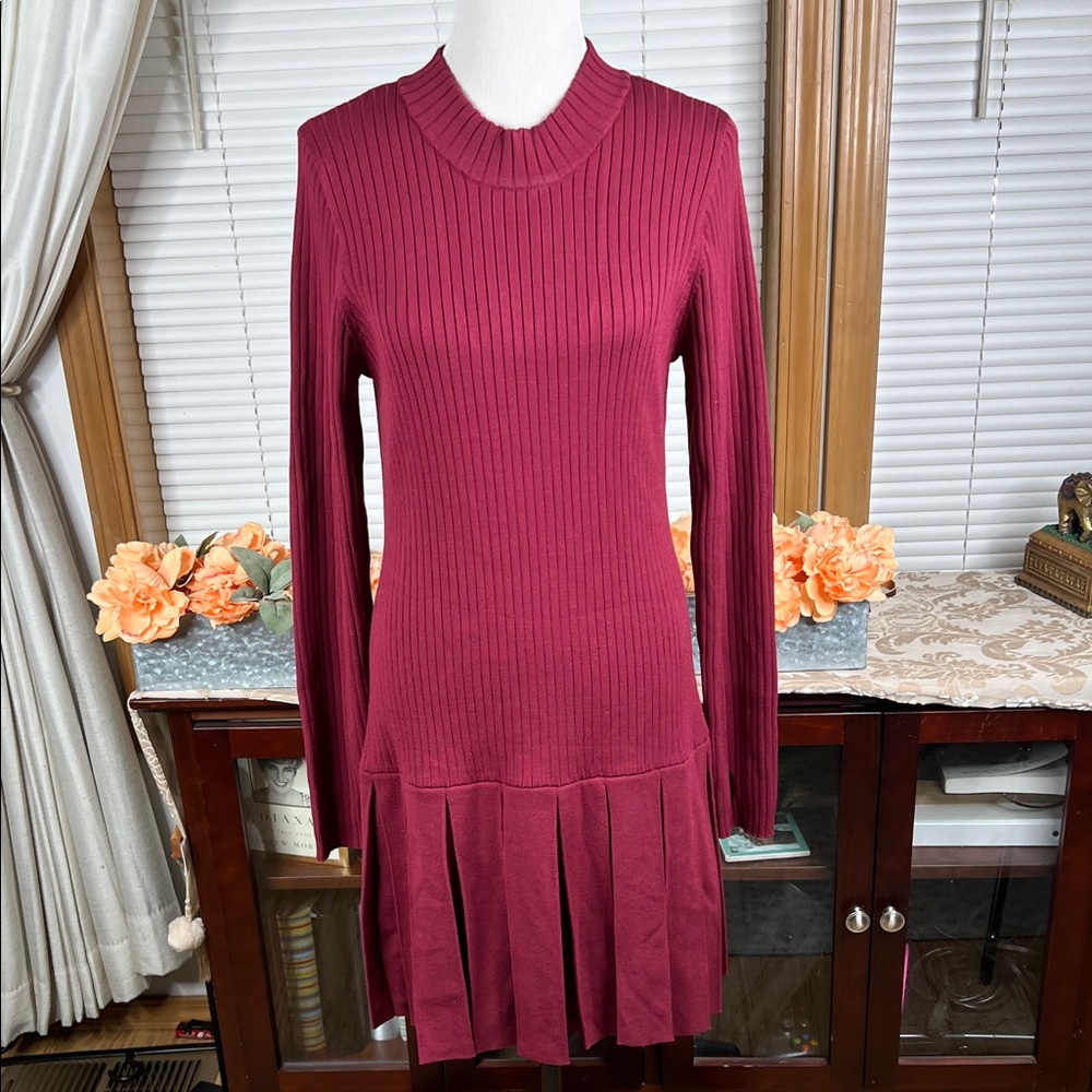 NWT Free People Emmy Mini Dress in Aged Red Size XL - Picture 2 of 11